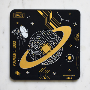 Pcb coaster saturn