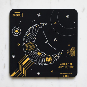 Pcb coaster moon