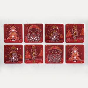 PCB Coaster Christmas 8 Piece