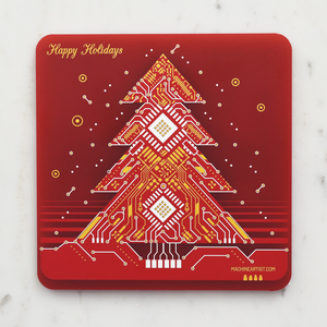 Pcb coaster christmas