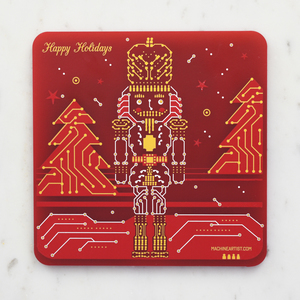 Pcb coaster christmas nutcraker