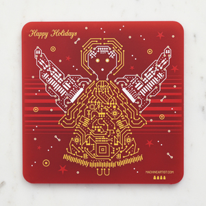 Pcb coaster christmas angel