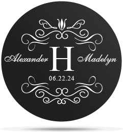 Wedding initial ornaments 2