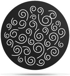 Gobo breakup pattern spiral