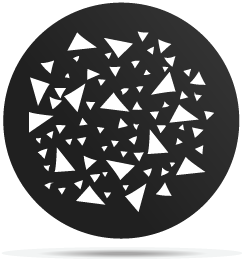 Gobo breakup pattern triangles
