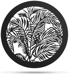 Gobo breakup pattern tropical leaves