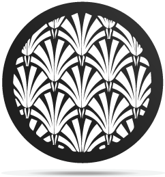 Gobo breakup pattern art deco