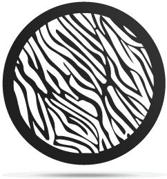 Gobo breakup pattern zebra print