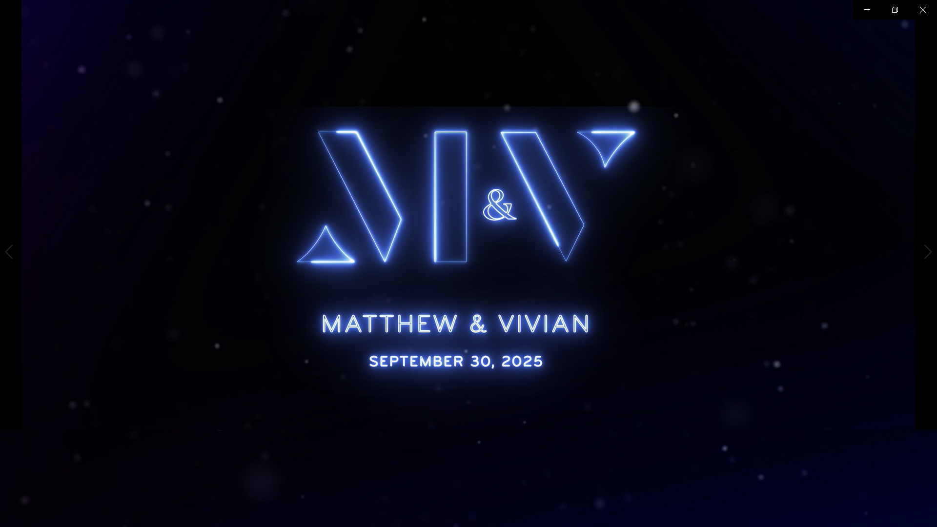 Animated gobo stencil initials