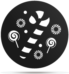 0533014 gobo christmas candy cane