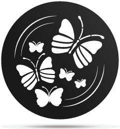 0133002 gobo animal butterflies