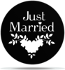 Gobo Wedding Just Married Flowers
