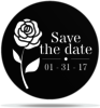 Gobo Wedding Save the Date Flower