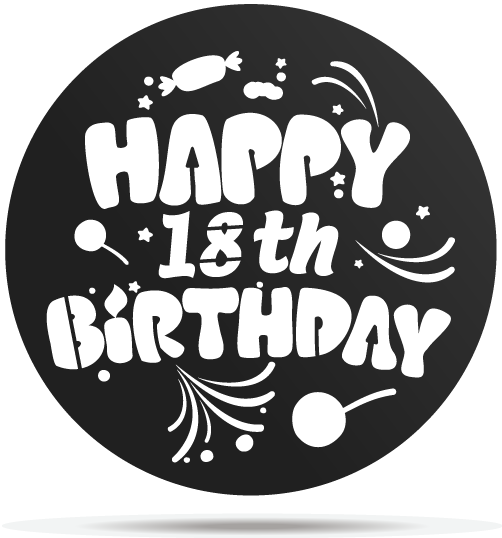 0333018 gobo birthday candy custom