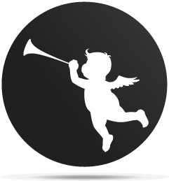 0533018 gobo christmas angel trumpet