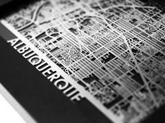 Albuquerque - Stainless Steel Map - 5"x7"