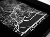 Asheville - Stainless Steel Map - 5"x7"