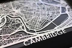 Cambridge - Stainless Steel Map - 5"x7"