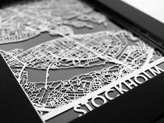Stockholm - Stainless Steel Map - 5"x7"