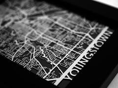 Youngstown - Stainless Steel Map - 5"x7"
