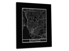 Buffalo - Stainless Steel Map - 11"x14"