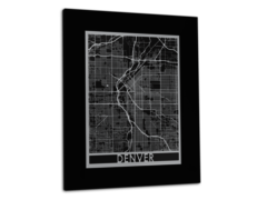 Denver - Stainless Steel Map - 11"x14"