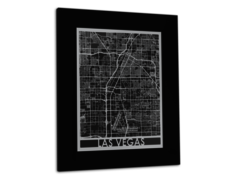 Las Vegas - Stainless Steel Map - 11"x14"