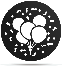 0333010 gobo birthday globes confetti