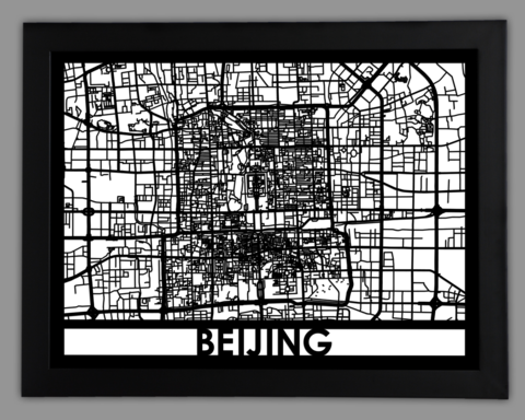 Beijing framed 18x24