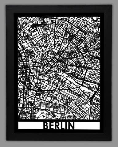 Berlin framed 18x24