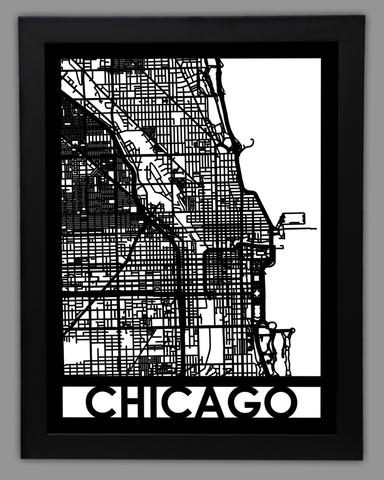 Chicago framed 18x24
