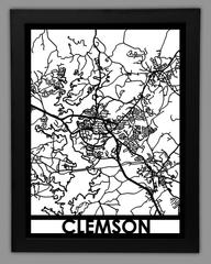 Clemson framed 18x24