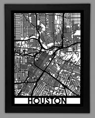 Houston framed 18x24