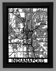 Indianapolis framed 18x24