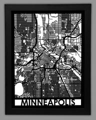 Minneapolis framed 18x24
