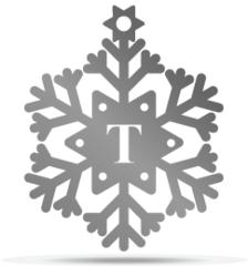 Christmas Ornament Snowflake Initial