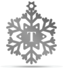 Christmas Ornament Snowflake Initial